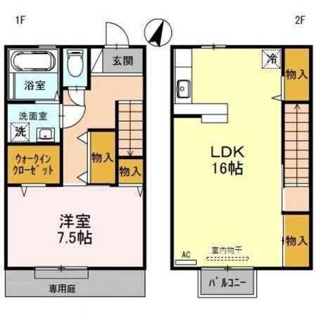 ドゥアンジュ立山の物件間取画像